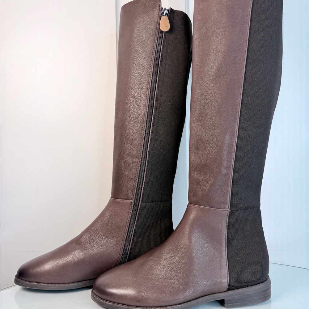 Size 7.5 Kenneth Cole Gentle Soul Brown Knee-high Boots New Reg$279 Now$98